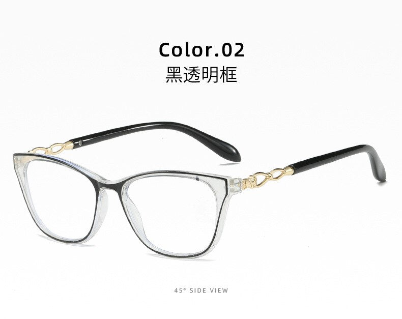 CCspace Women's Full Rim Square Acetate Hyperopic Reading Glasses 56156 Reading Glasses CCspace +100 BlackClear