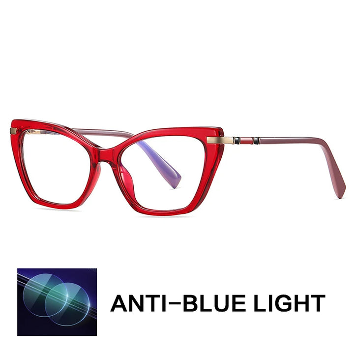 Gatenac Women's Full Rim Butterfly Tr 90 Titanium Reading Glasses G2104