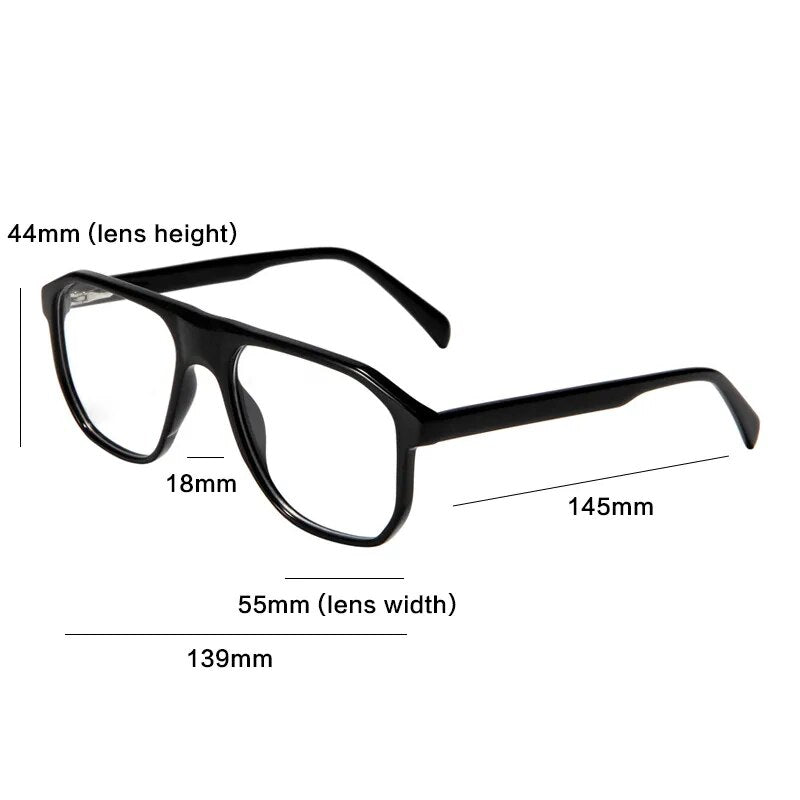 Gatenac Unisex Full Rim Square Acetate Eyeglasses Gxyj1135 Full Rim Gatenac