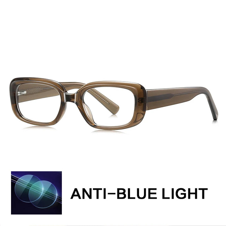 Gatenac Women's Full Rim Square Tr 90 Titanium Reading Glasses Gxy9034