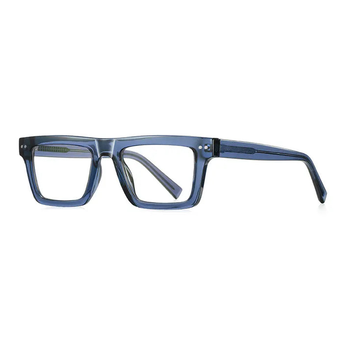 CCspace Unisex Full Rim Square Tr 90 Titanium Eyeglasses 57176 Full Rim CCspace C5Blue