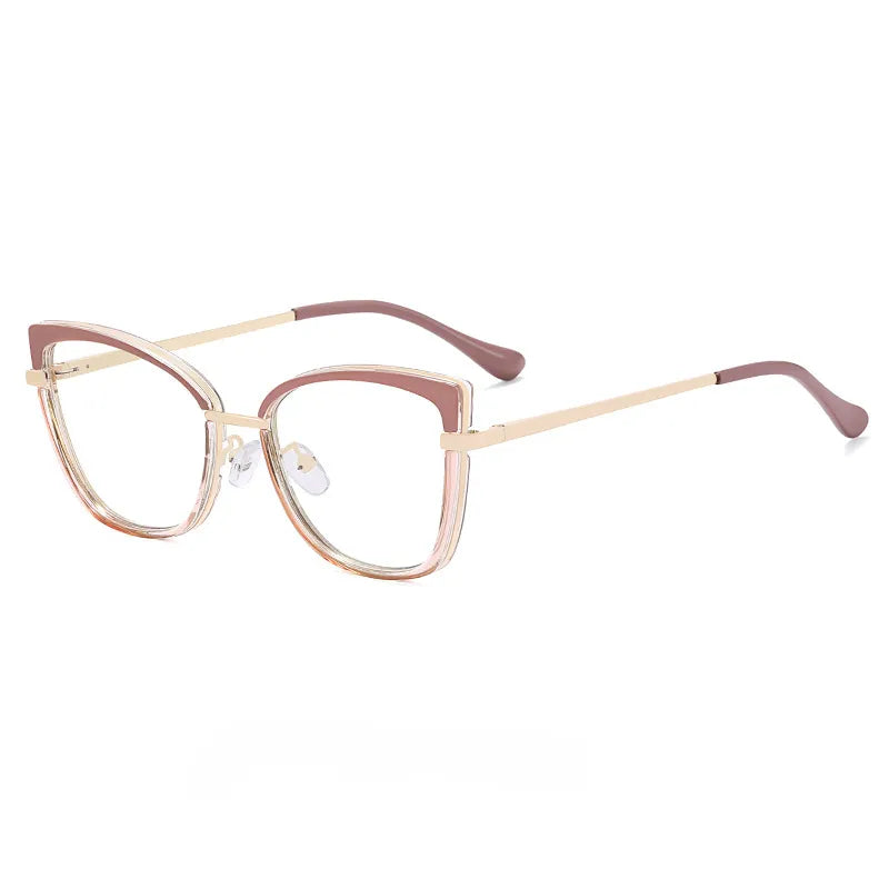 CCspace Women's Full RIm Square Tr 90 Titanium Eyeglasses 56966 Full Rim CCspace C2Khaki