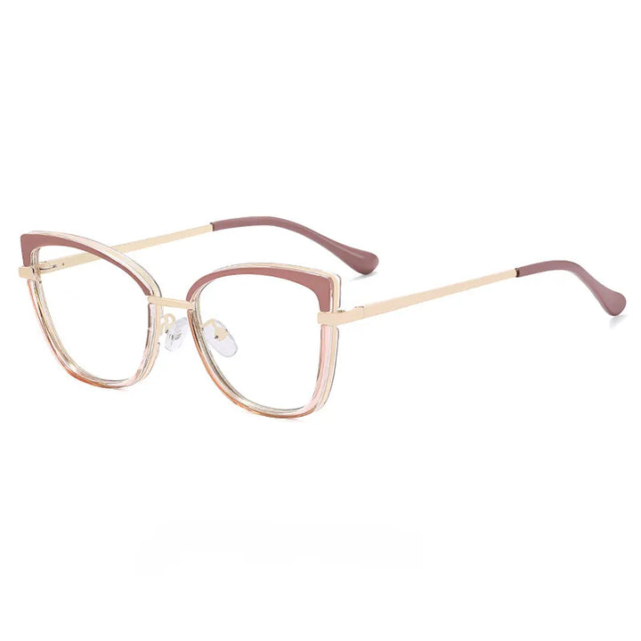 CCspace Women's Full RIm Square Tr 90 Titanium Eyeglasses 56966 Full Rim CCspace C2Khaki