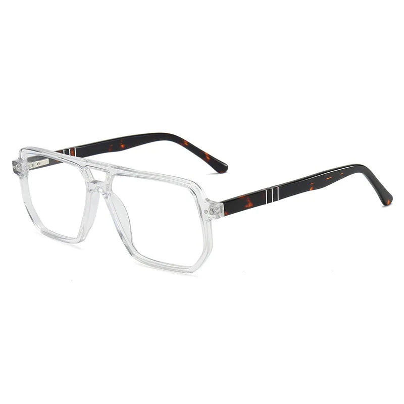 Xbora Women's Full Rim Square Double Bridge Acetate Eyeglasses 47210
