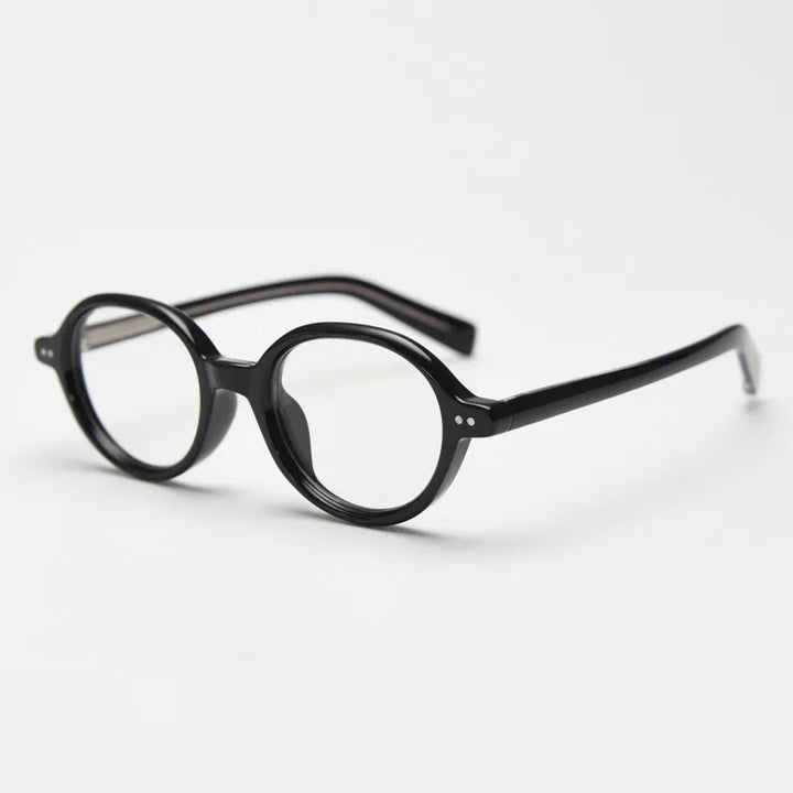 CCspace Women's Full Rim Oval Tr 90 Titanium Eyeglasses 56970 Full Rim CCspace C1Black