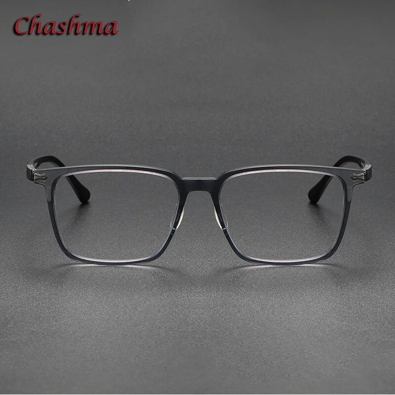 Chashma Ochki Unisex Full Rim Square Acetate Eyeglasses 9630 Full Rim Chashma Ochki   