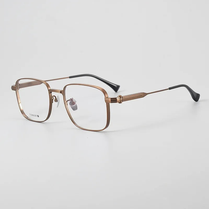 Hewei Unisex Full Rim Square Titanium Eyeglasses 824004 Full Rim Hewei C4 CHINA