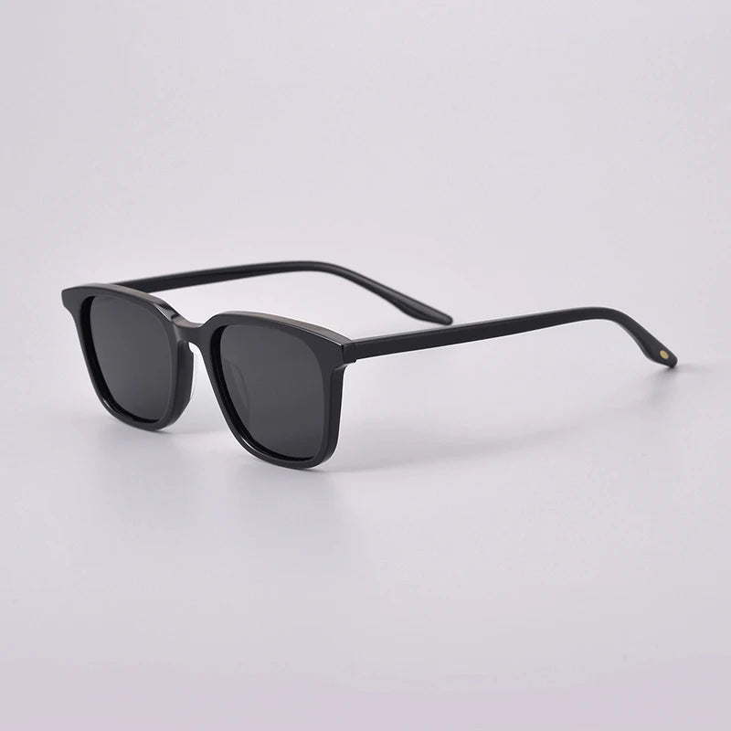 Black Mask Men's Full Rim Square Acetate Polarized Sunglasses 9020 Full Rim Black Mask