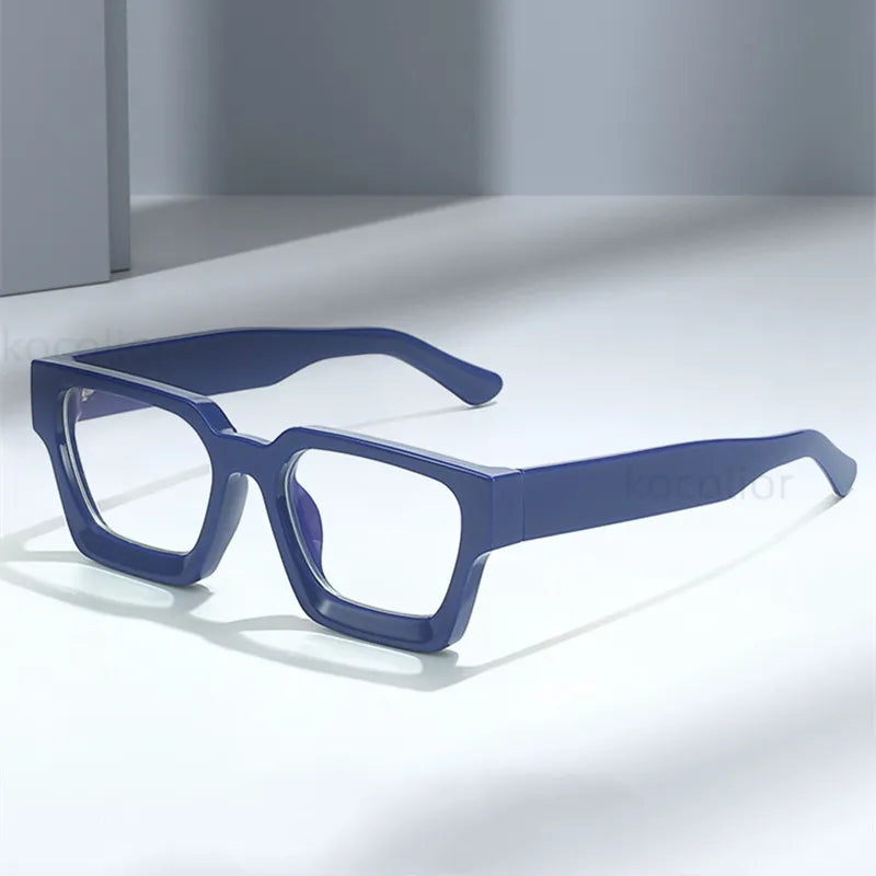 Kocolior Unisex Full Rim Square Acetate Hyperopic Reading Glasses 229402 Reading Glasses Kocolior   
