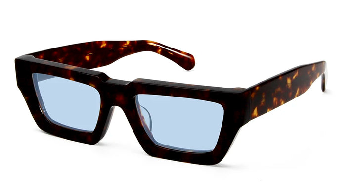Esnbie Unisex Full Rim Brow Line Square Acetate Sunglasses 101023