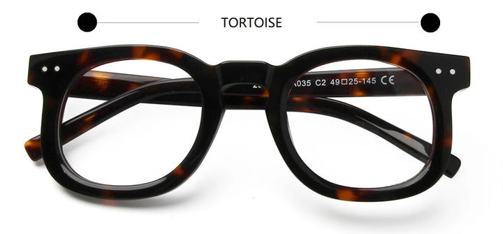 Esnbie Unisex Full Rim Oval Square Thick Acetate Eyeglasses 230359