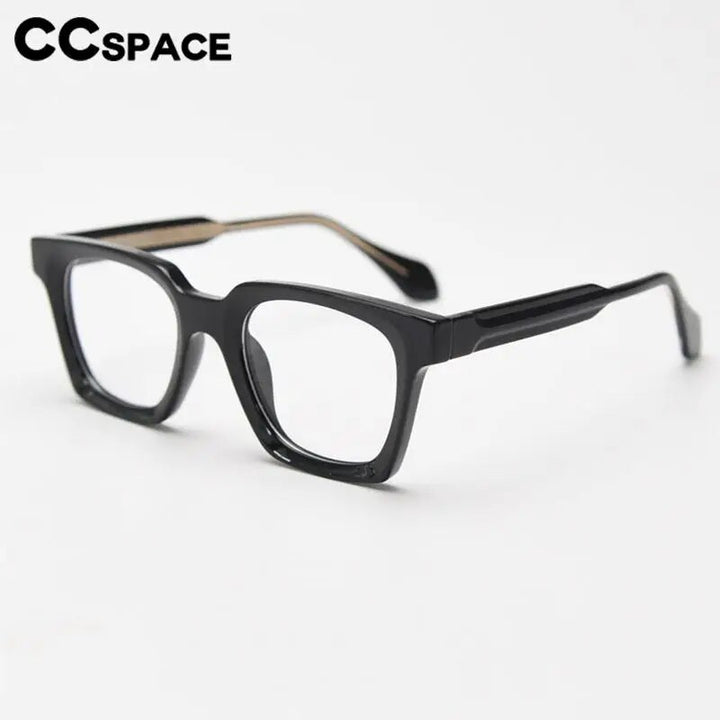 CCspace Unisex Full Rim Square Tr 90 Titanium Eyeglasses 57023 Full Rim CCspace