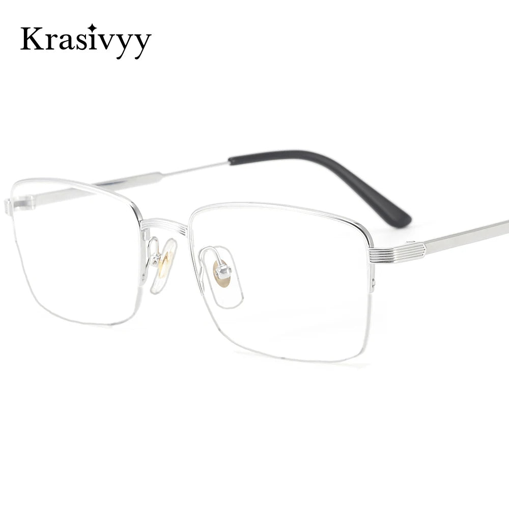 Krasivyy Women's Full Rim Square Polygon Titanium Eyeglasses 303480