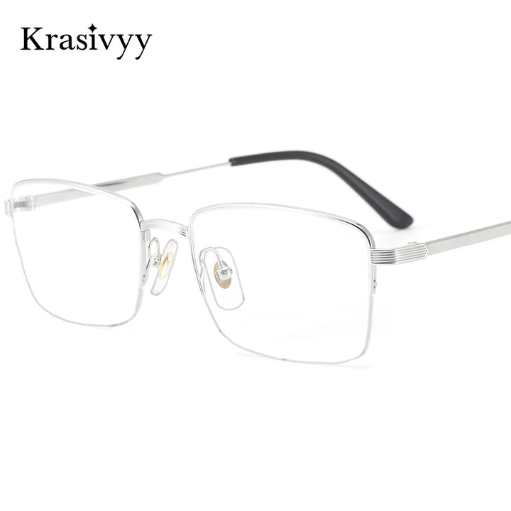 Krasivyy Women's Full Rim Square Polygon Titanium Eyeglasses 303480