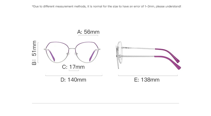 Vicky Women's Full Rim Oval Polygon Stainless Steel Reading Glasses 3095 Reading Glasses Vicky