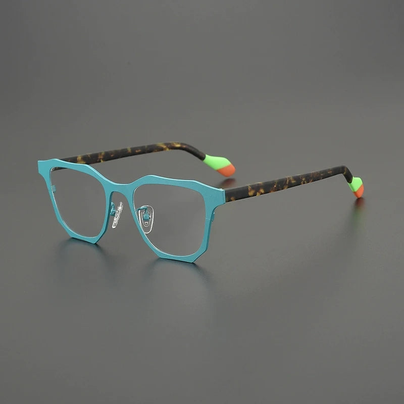Gatenac Women's Full Rim Square Acetate Titanium Eyeglasses G85883