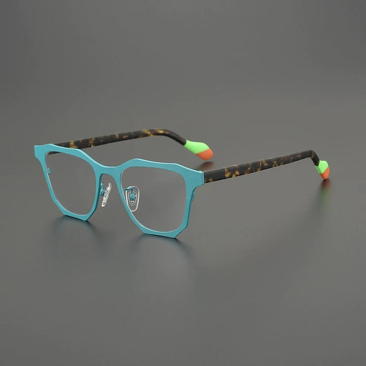 Gatenac Women's Full Rim Square Acetate Titanium Eyeglasses G85883