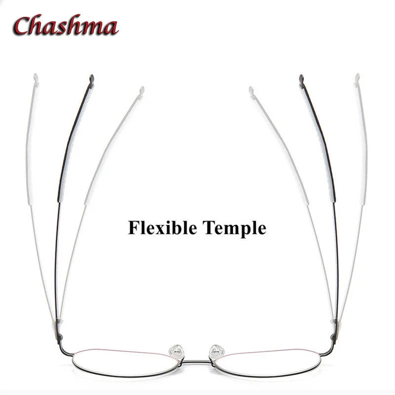 Chashma Ochki Unisex Full Rim Flat Top Round Tr 90 Titanium Eyeglasses 460 Full Rim Chashma Ochki