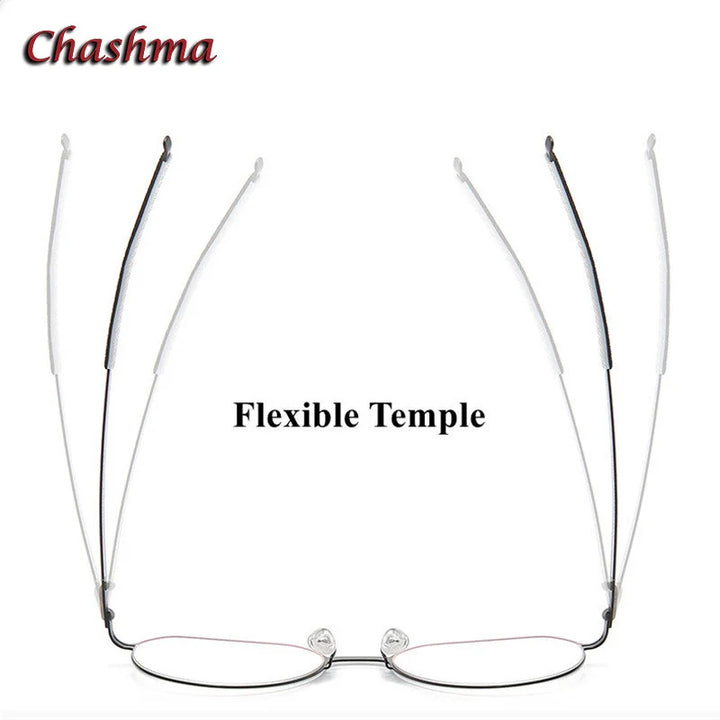 Chashma Ochki Unisex Full Rim Flat Top Round Tr 90 Titanium Eyeglasses 460 Full Rim Chashma Ochki