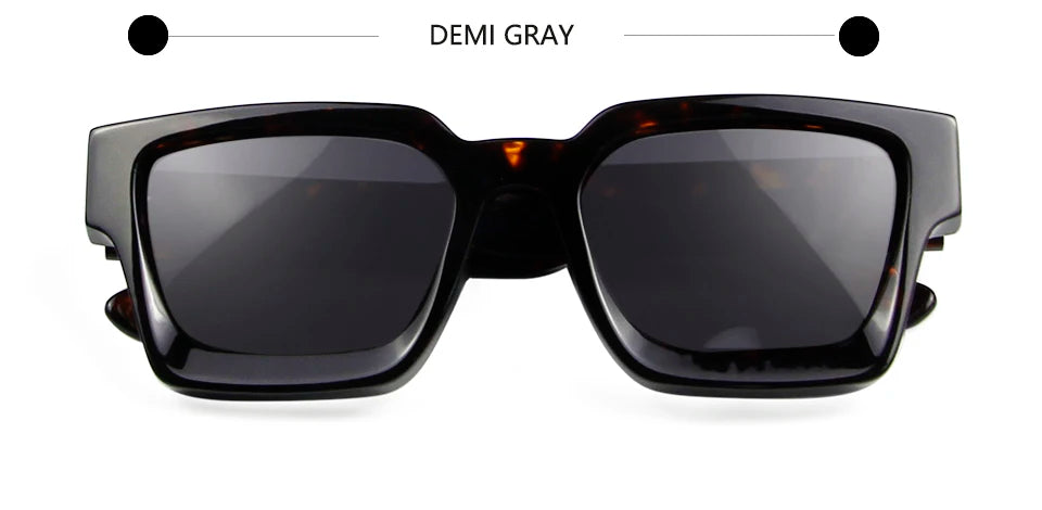 Esnbie Unisex Full Rim Polygon Thick Acetate Sunglasses Or Eyeglasses 14391
