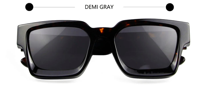 Esnbie Unisex Full Rim Polygon Thick Acetate Sunglasses Or Eyeglasses 14391