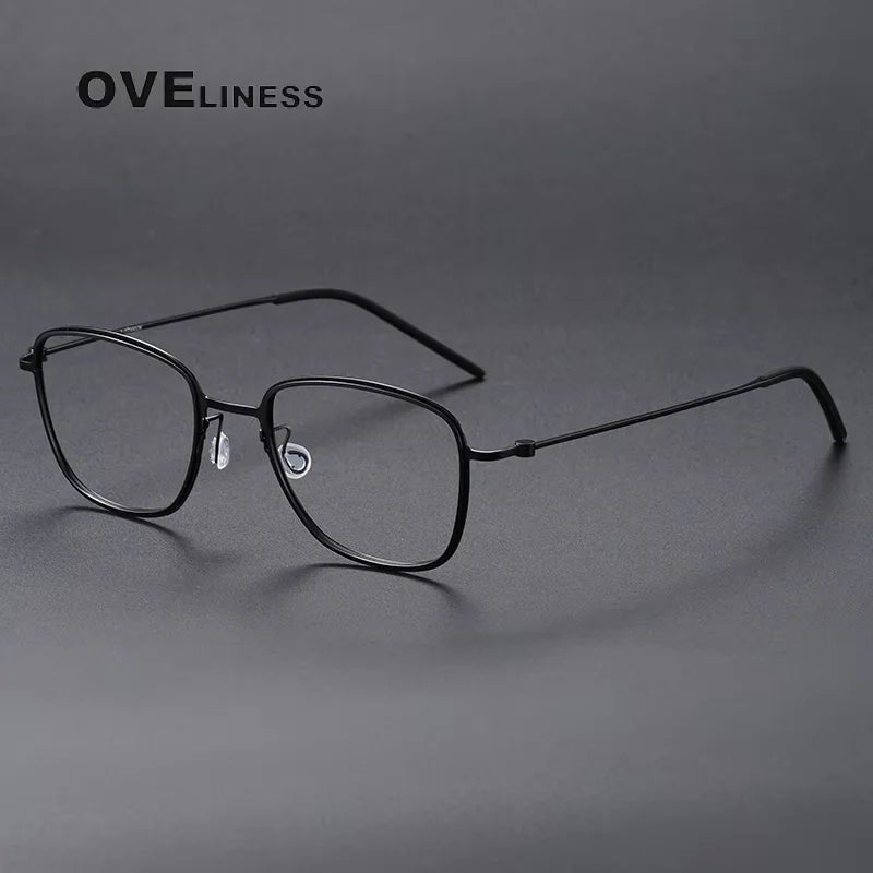Oveliness Women's Full Rim Polygon Square Titanium Eyeglasses 55304