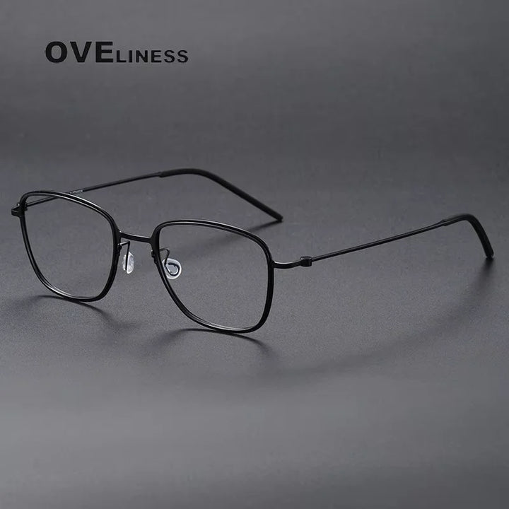 Oveliness Women's Full Rim Polygon Square Titanium Eyeglasses 55304