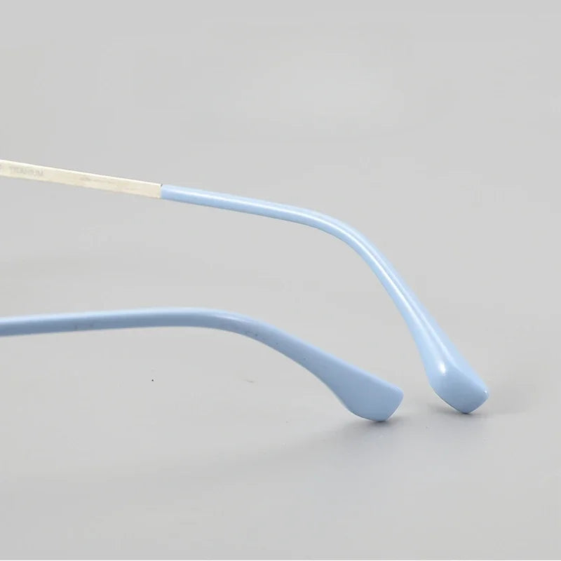 Hewei Women's Full Rim Oval Square Titanium Acetate Eyeglasses 842003 Full Rim Hewei