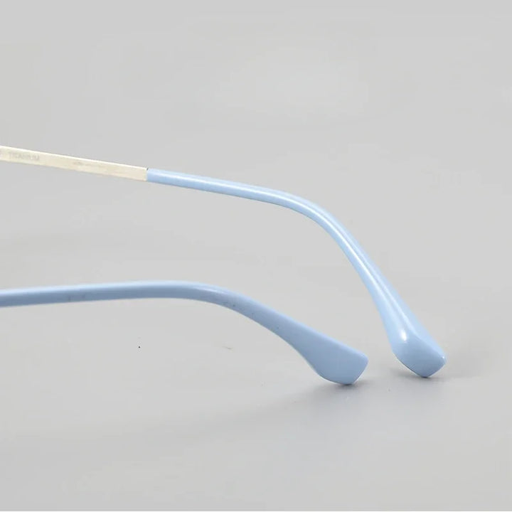 Hewei Women's Full Rim Oval Square Titanium Acetate Eyeglasses 842003 Full Rim Hewei