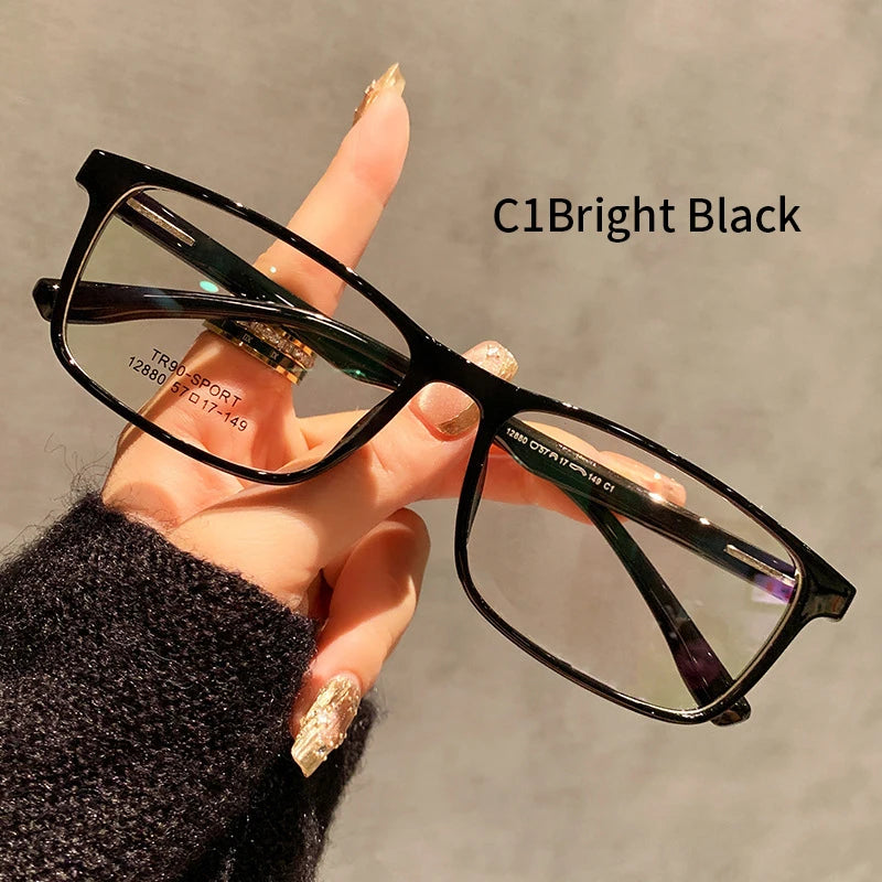 Xbora Unisex Full Rim Square Tr 90 Eyeglasses 12880