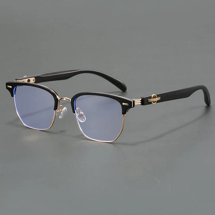 Xbora Unisex Full Rim Oval Square Ultem Alloy Eyeglasses 91015