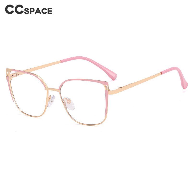 CCspace Unisex Children's Full Rim Square Alloy Eyeglasses 56538 Full Rim CCspace