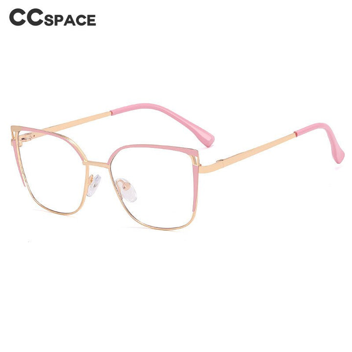 CCspace Unisex Children's Full Rim Square Alloy Eyeglasses 56538 Full Rim CCspace