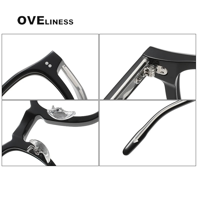 Oveliness Unisex Full Rim Square Acetate Eyeglasses V013 Full Rim Oveliness