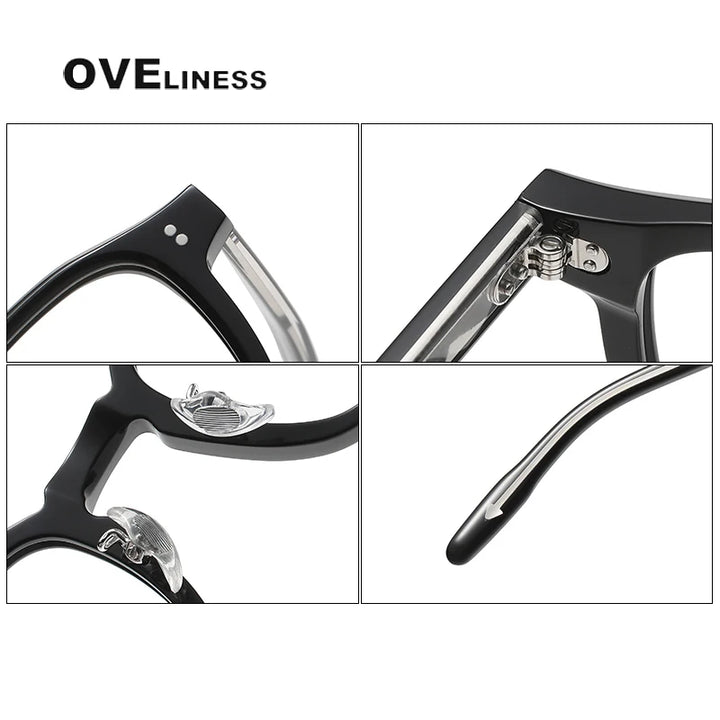 Oveliness Unisex Full Rim Square Acetate Eyeglasses V013 Full Rim Oveliness