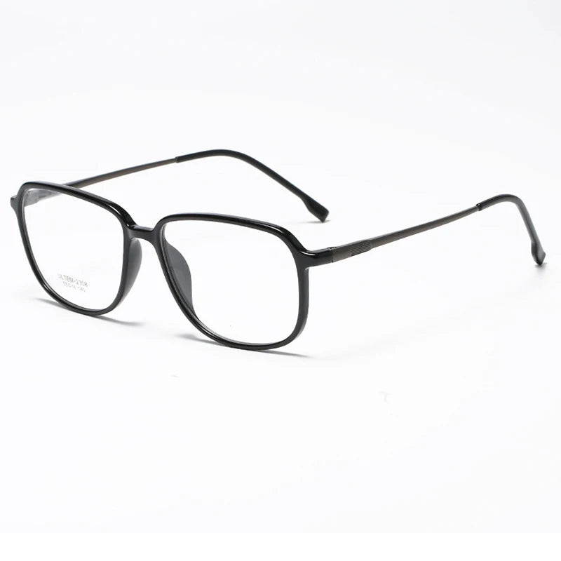 Xbora Women's Full Rim Polygon Tr 90 Steel Eyeglasses 72308