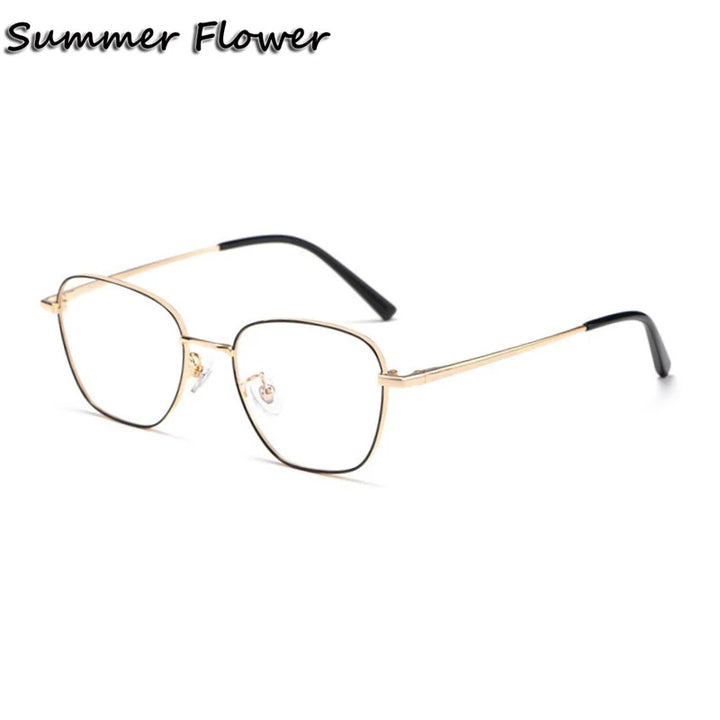 Summer Flower Women's Full Rim Polygon Steel Eyeglasses 902641