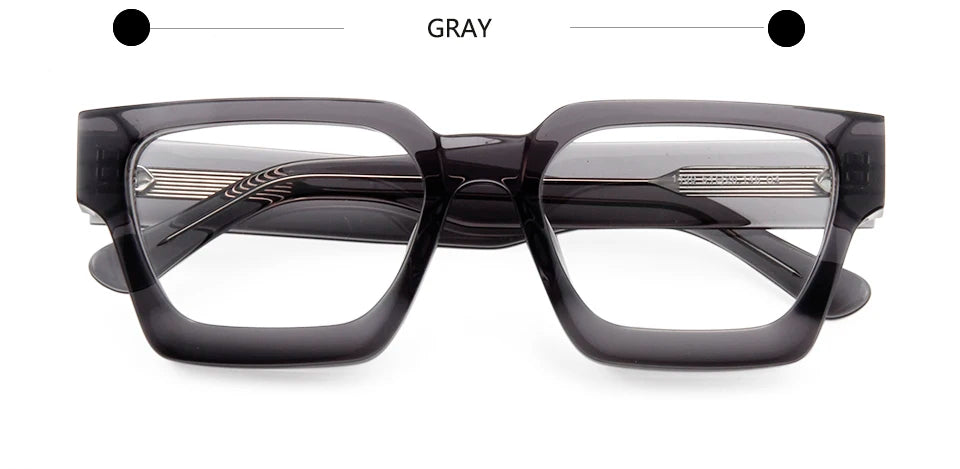 Esnbie Unisex Full Rim Polygon Thick Acetate Sunglasses Or Eyeglasses 14391