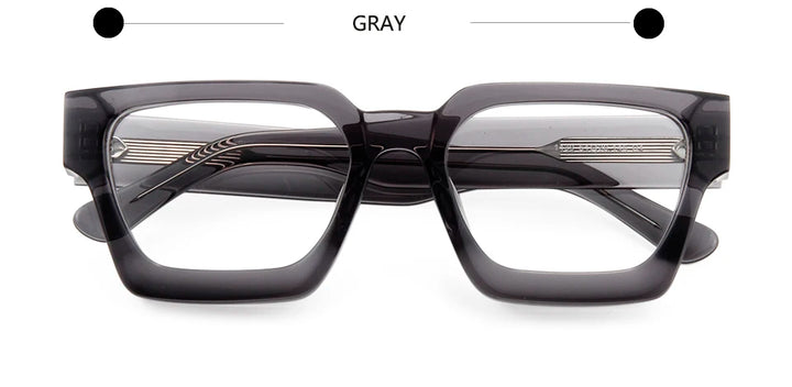 Esnbie Unisex Full Rim Polygon Thick Acetate Sunglasses Or Eyeglasses 14391