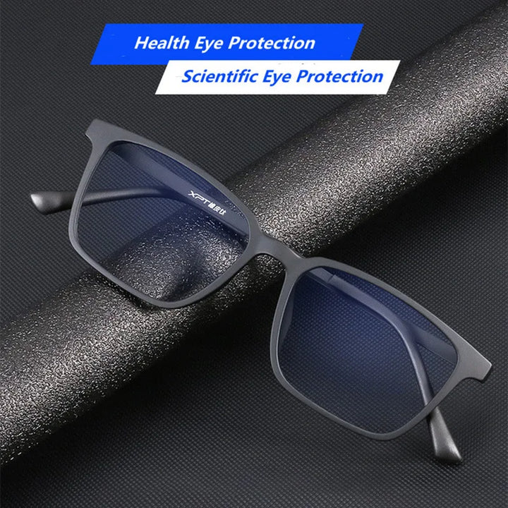 Kocolior Unisex Full Rim Square Tr 90 Titanium Hyperopic Reading Glasses 98221 Reading Glasses Kocolior