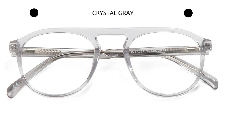 Esnbie Women's Full Rim Square Acetate Eyeglasses 220631 Full Rim Esnbie gray