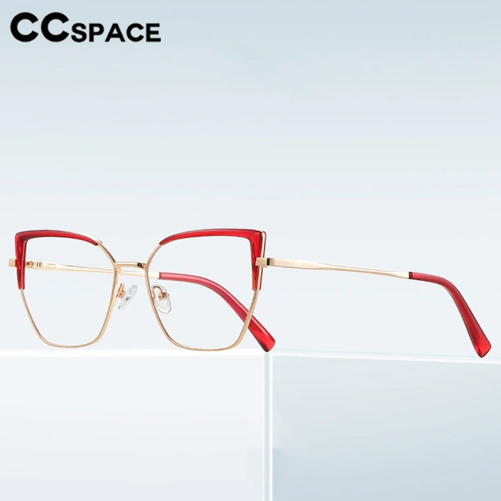 CCspace Women's Full Rim Cat Eye Tr 90 Titanium Reading Glasses 310785