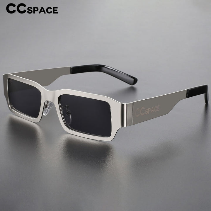 CCspace Unisex Full Rim Rectangle Alloy UV400 Sunglasses 56310 Sunglasses CCspace Sunglasses
