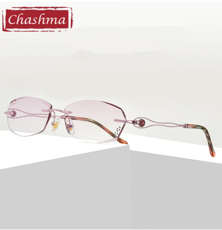 Chashma Women's Rimless Oval Titanium Eyeglasses 2267 Rimless Chashma
