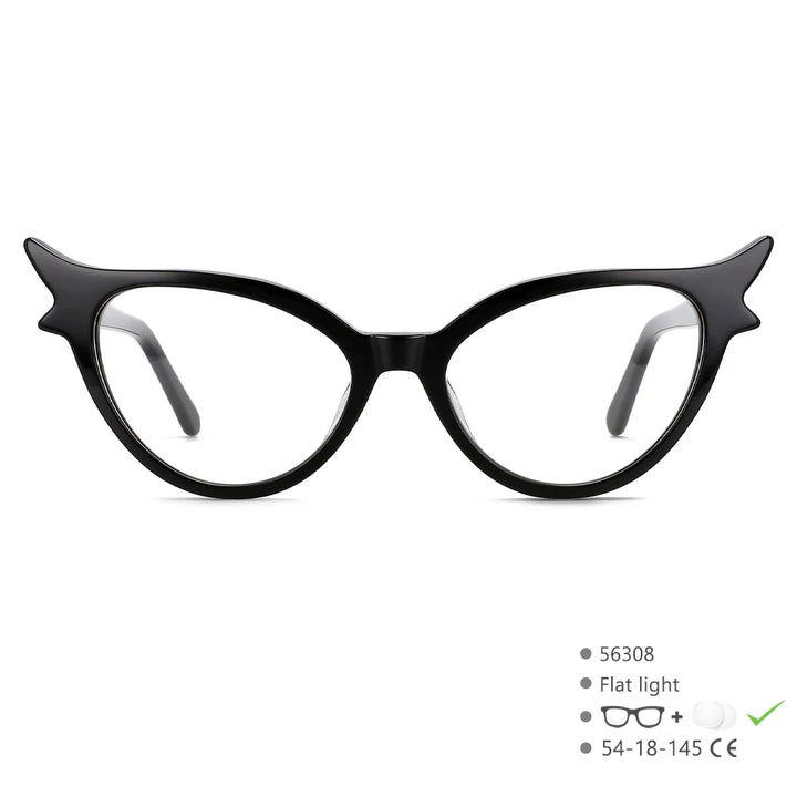 CCspace Unisex Full Rim Oval Cat Eye Acetate FiberReading Glasses 56308