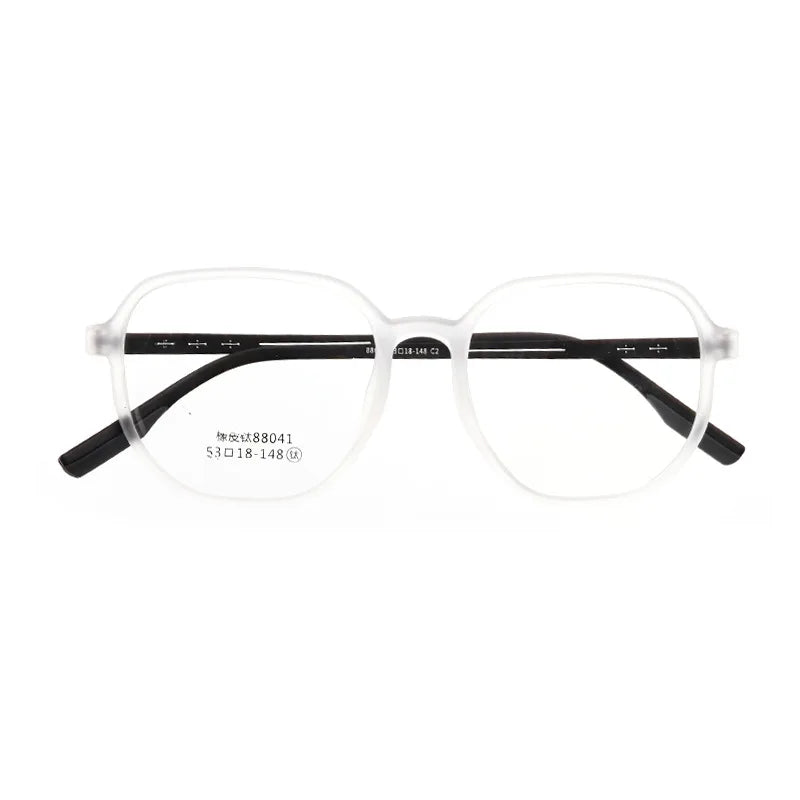 Xbora Unisex Full Rim Polygon Oval Tr 90 Titanium Eyeglasses 88041
