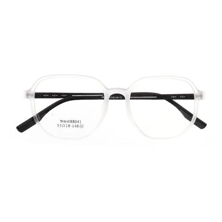Xbora Unisex Full Rim Polygon Oval Tr 90 Titanium Eyeglasses 88041