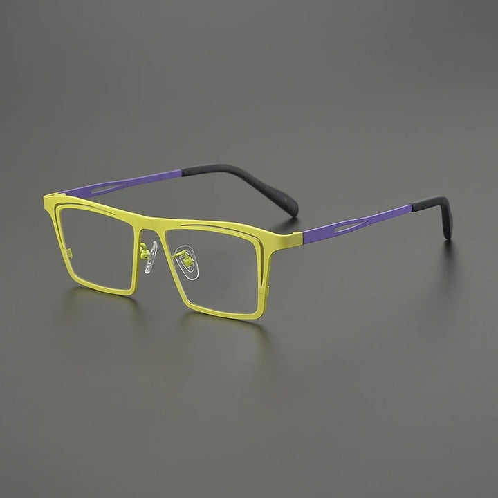 Gatenac Unisex Full Rim Brow Line Square Titanium Eyeglasses G85879