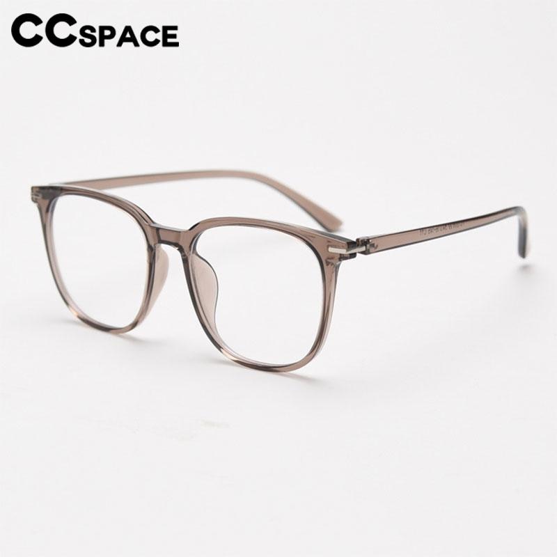 CCspace Unisex Full Rim Square Tr 90 Titanium Eyeglasses 56736 Full Rim CCspace