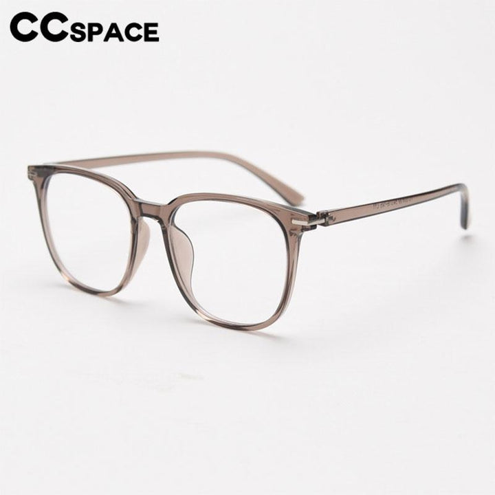 CCspace Unisex Full Rim Square Tr 90 Titanium Eyeglasses 56736 Full Rim CCspace